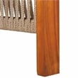 Pemberly Row Acacia Wood and Polyester Living Set in Natural / Taupe