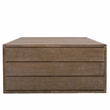 Pemberly Row Eucalyptus Wood Patio Coffee Table with Spacious Top in Natural