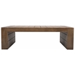 Pemberly Row Eucalyptus Wood Patio Coffee Table with Spacious Top in Natural