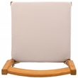 Pemberly Row Brazilian Teak Wood Outdoor Dining Chair in Natural / White