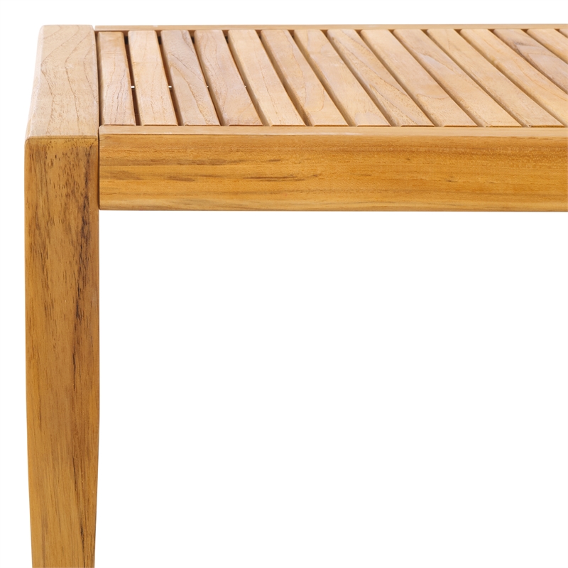 Pemberly Row Brazilian Teak Wood Patio Coffee Table in Natural