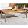 Pemberly Row Brazilian Teak Wood Patio Coffee Table in Natural