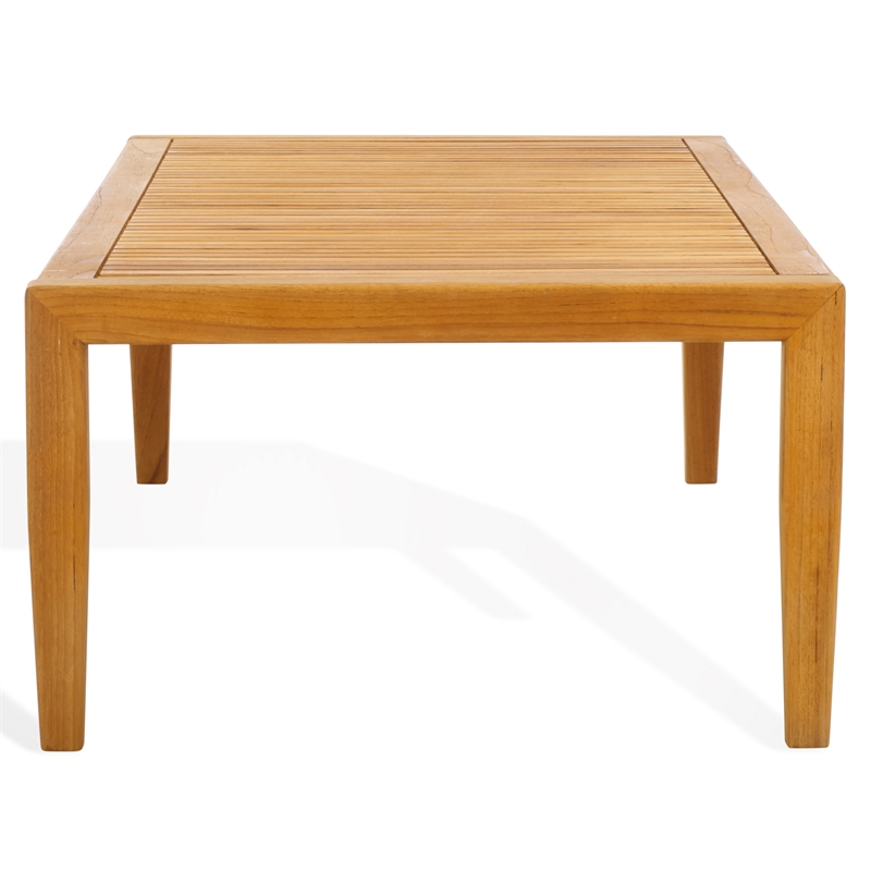 Pemberly Row Brazilian Teak Wood Patio Coffee Table in Natural