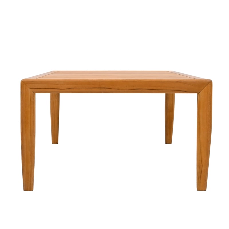 Pemberly Row Brazilian Teak Wood Patio Coffee Table in Natural