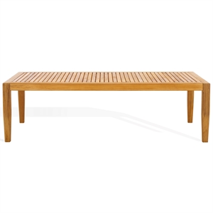 Pemberly Row Brazilian Teak Wood Patio Coffee Table in Natural