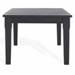 Pemberly Row Eucalyptus Wood Patio Coffee Table in Black with Modern Design