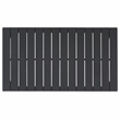 Pemberly Row Eucalyptus Wood Patio Coffee Table in Black with Modern Design
