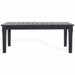 Pemberly Row Eucalyptus Wood Patio Coffee Table in Black with Modern Design