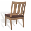 Pemberly Row Eucalyptus Wood Outdoor Dining Chair in Natural / Brown