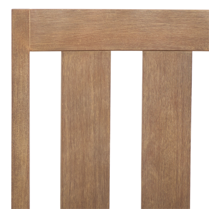 Pemberly Row Eucalyptus Wood Outdoor Dining Chair in Natural / Brown