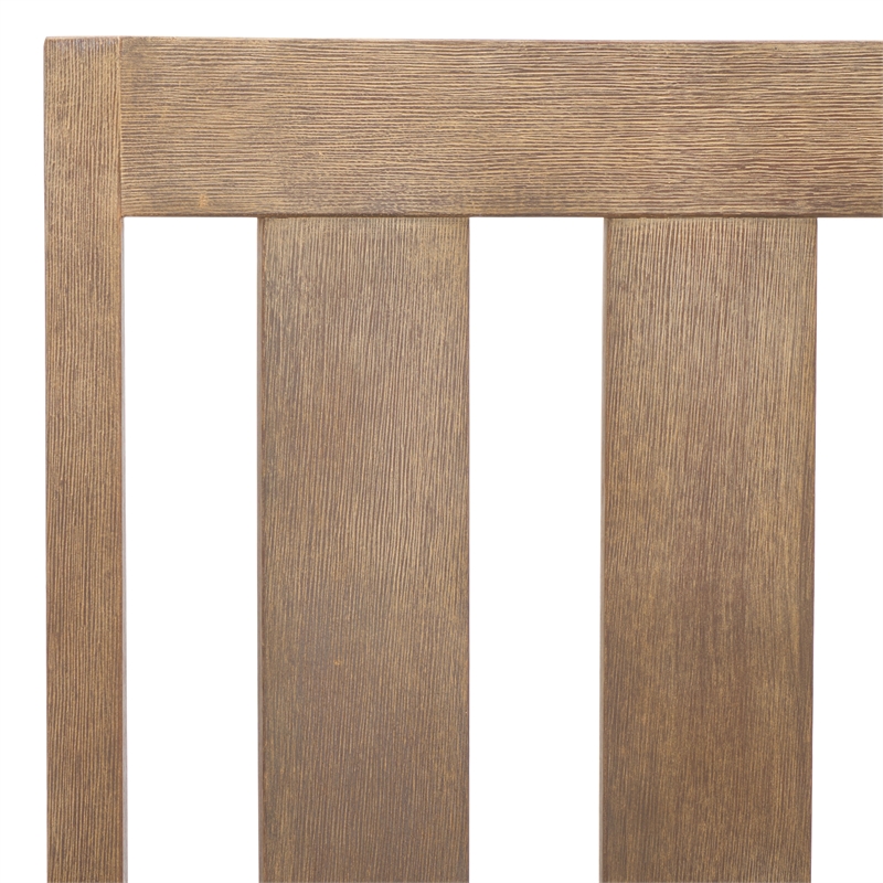 Pemberly Row Eucalyptus Wood Patio Counter Stools in Natural / Brown