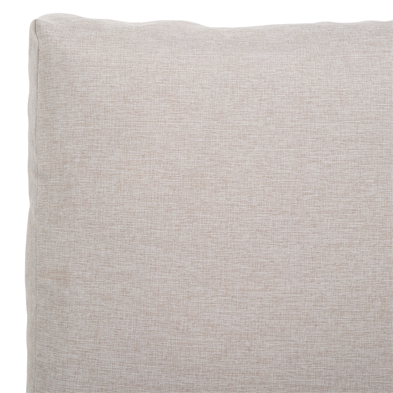 Pemberly Row Acacia Wood and Polyester Outdoor Sofa in Natural / Light Gray