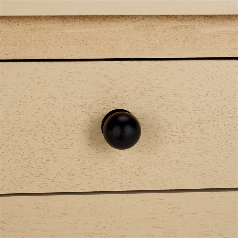 Pemberly Row Pine Wood 2 Drawer Desk with Storage in Natural