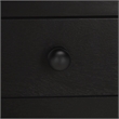 Pemberly Row Pine Wood 2 Drawer Desk with Storage in Matte Black