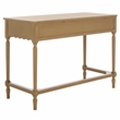 Pemberly Row Pine Wood 2 Drawer Desk with Organized Storage in Brown