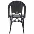 Pemberly Row Aluminum Side Chair Set of 2 in Black for Indoor/Outdoor
