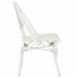 Pemberly Row Aluminum Side Chair Set of 2 in White for Indoor/Outdoor