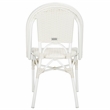 Pemberly Row Aluminum Side Chair Set of 2 in White for Indoor/Outdoor