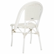 Pemberly Row Aluminum Side Chair Set of 2 in White for Indoor/Outdoor