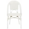 Pemberly Row Aluminum Side Chair Set of 2 in White for Indoor/Outdoor