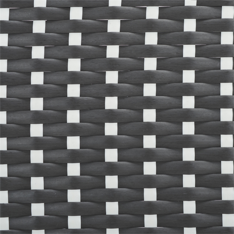 Pemberly Row Aluminum Side Chair Set of 2 with Cushions in Gray / White