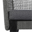 Pemberly Row Acacia Wood and Aluminum Rope Chair Set of 2 in Gray