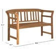 Pemberly Row 2 Seat Bench with Functional Seating for Indoor Spaces