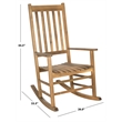 Pemberly Row Classic Rocking Chair with Comfortable Everyday Relaxation