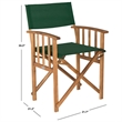 Pemberly Row Director Chair with Classic Style for Any Space