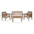 Pemberly Row 4 Piece Outdoor Furniture Set for Patio and Garden
