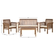 Pemberly Row 4 Piece Outdoor Furniture Set for Patio and Garden