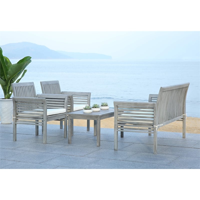 Pemberly Row 4 Piece Outdoor Furniture Set for Patio Entertaining