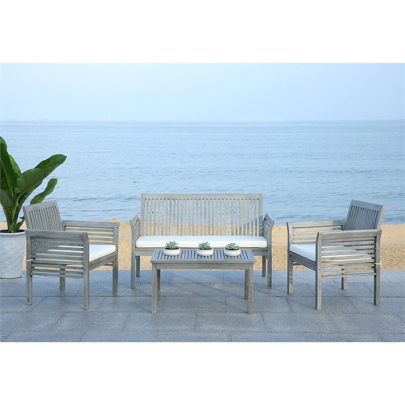 Pemberly Row 4 Piece Outdoor Furniture Set for Patio Entertaining