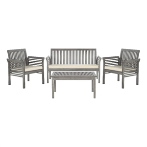 Pemberly Row 4 Piece Outdoor Furniture Set for Patio Entertaining