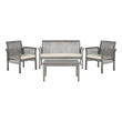 Pemberly Row 4 Piece Outdoor Furniture Set for Patio Entertaining