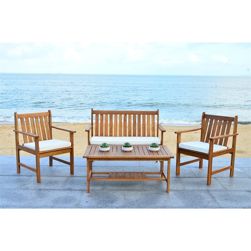 Pemberly Row 4 Piece Outdoor Seating Set for Patio and Deck Relaxation