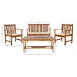 Pemberly Row 4 Piece Outdoor Seating Set for Patio and Deck Relaxation