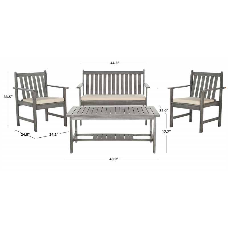 Pemberly Row 4 Piece Outdoor Furniture Set for Everyday Patio Comfort