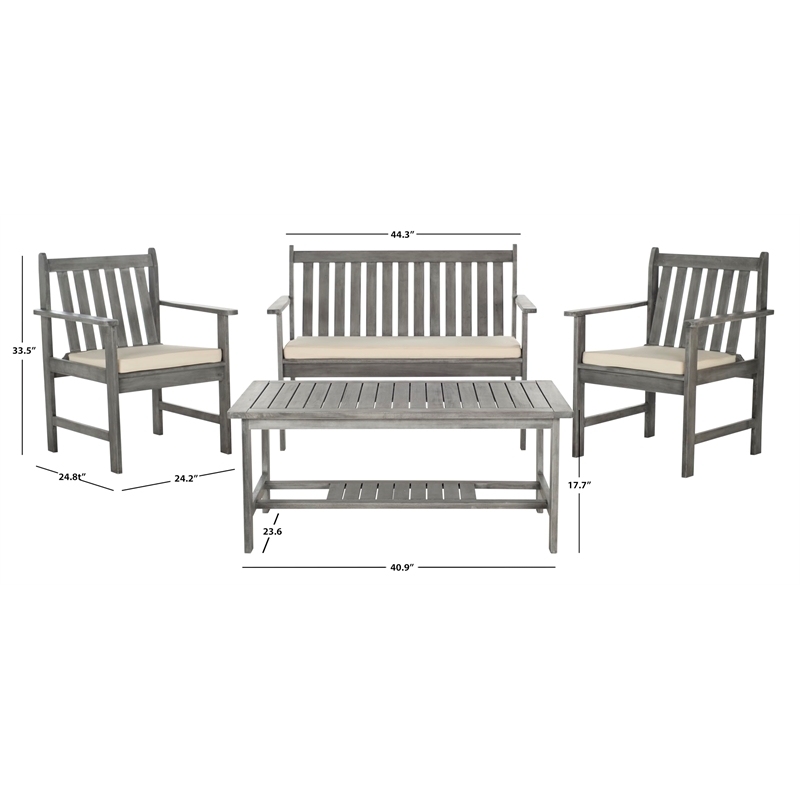 Pemberly Row 4 Piece Outdoor Furniture Set for Everyday Patio Comfort