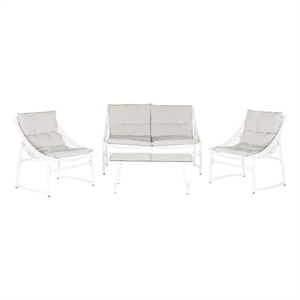Pemberly Row 4 Piece Outdoor Furniture Set for Patio and Garden Living