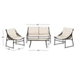 Pemberly Row 4 Piece Outdoor Furniture Set with Coordinated Seating