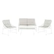 Pemberly Row 4 Piece Outdoor Conversation Set for Patio Entertaining