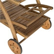 Pemberly Row Tea Cart with Rolling Wheels for Indoor/Outdoor Serving