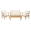 Pemberly Row 4 Piece Outdoor Living Set for Patio Comfort and Style