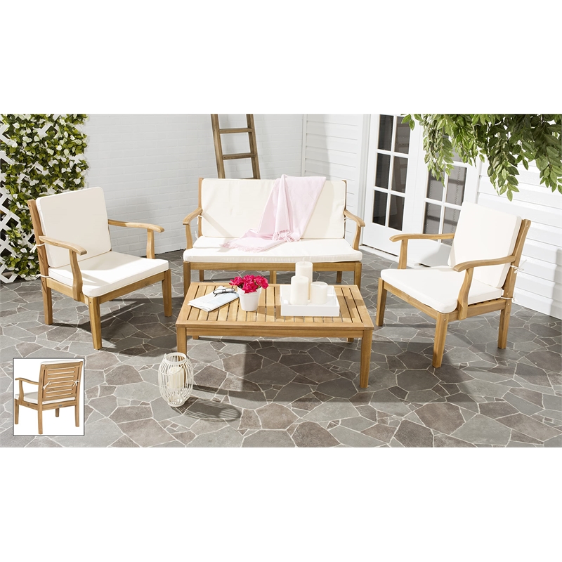 Pemberly Row 4 Piece Outdoor Living Set for Everyday Patio Relaxation