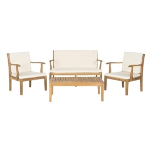 Pemberly Row 4 Piece Outdoor Living Set with Coordinated Comfort