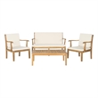 Pemberly Row 4 Piece Outdoor Living Set with Coordinated Comfort
