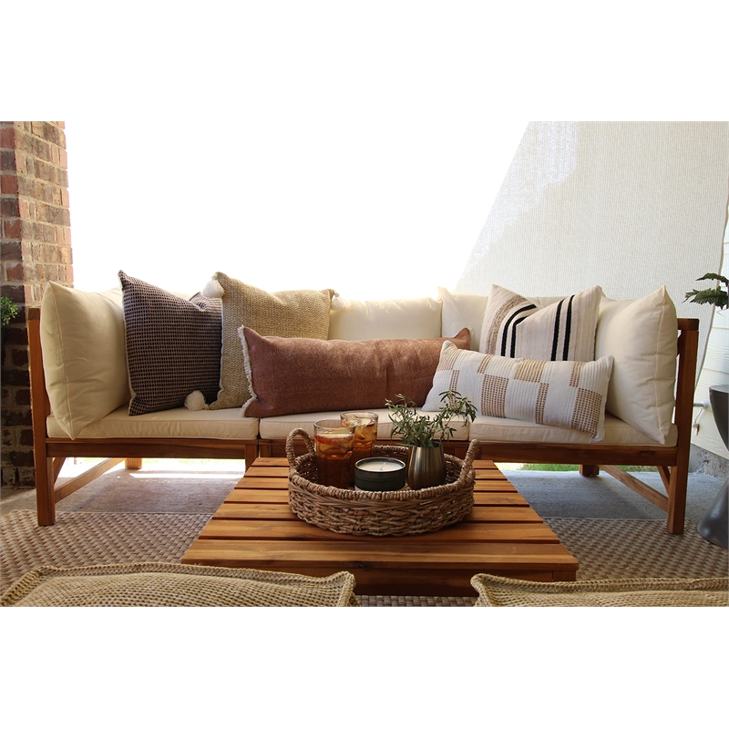 Pemberly Row Outdoor Sectional with Modular Seating for Patio Living