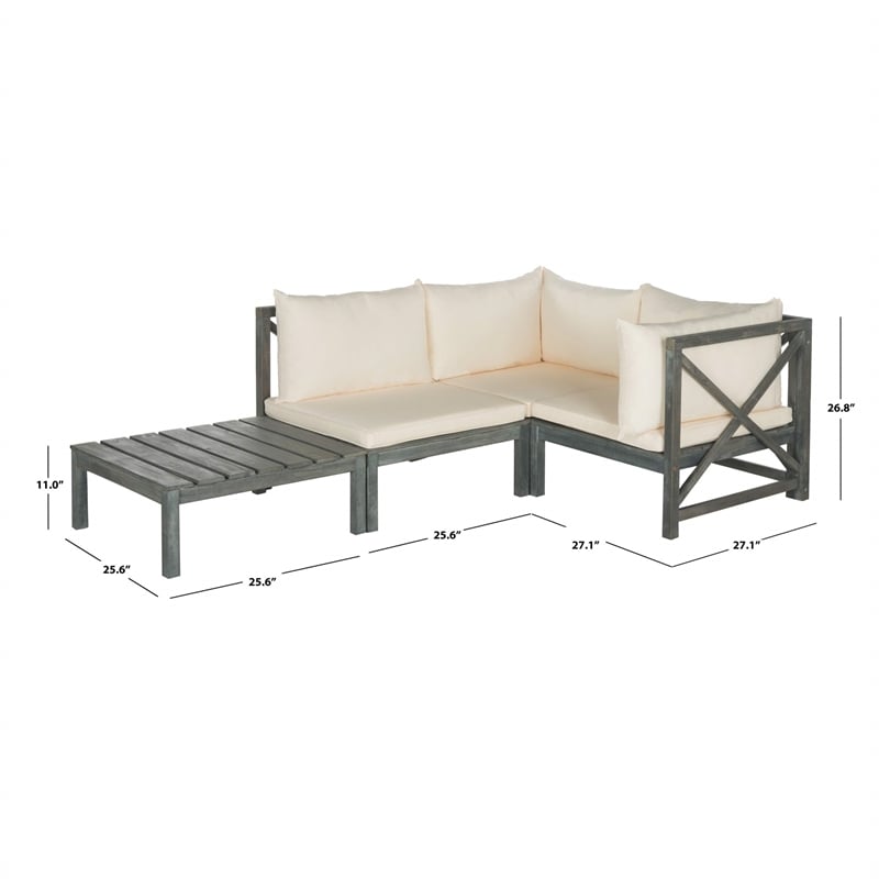 Pemberly Row Outdoor Sectional with Flexible Design for Patio Comfort