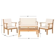 Pemberly Row 4 Piece Outdoor Furniture Set for Stylish Patio Living
